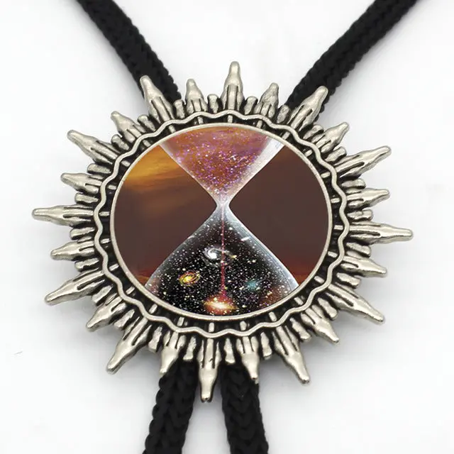 2017 New Arrived Rainbow Colourful Nebula Western Bolo Tie Cowboy Shirt Accessory Galaxy Nebula Glitter Photo Bolo Ties Necklace 9