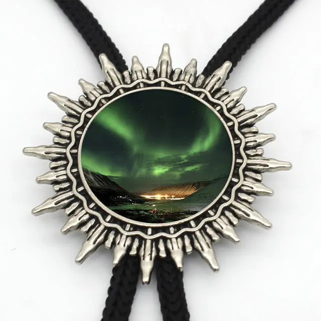 2017 New Arrived Rainbow Colourful Nebula Western Bolo Tie Cowboy Shirt Accessory Galaxy Nebula Glitter Photo Bolo Ties Necklace 8