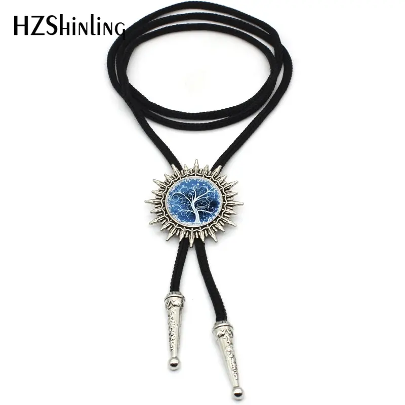 2017 New Colorful Trees Cowboy Bolo Tie Vintage Tree Of Life Neck Tie Slide Glass Photo Jewelry Shirt Accessory For Men Women 1