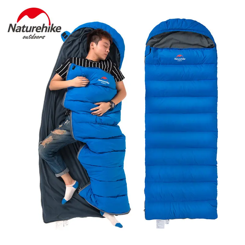 1-2 Person Eiderdown Envelope Sleeping Bag Winter Outdoor Folding Waterproof Moisture Proof Pad Hiking Camping Tent Cushion Mat 1