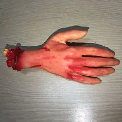 Halloween Horror Props Bloody Hand Haunted House Party Decoration Scary Hand Finger Leg Foot Brain Heart Hot 5