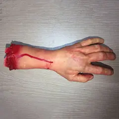 Halloween Horror Props Bloody Hand Haunted House Party Decoration Scary Hand Finger Leg Foot Brain Heart Hot 5