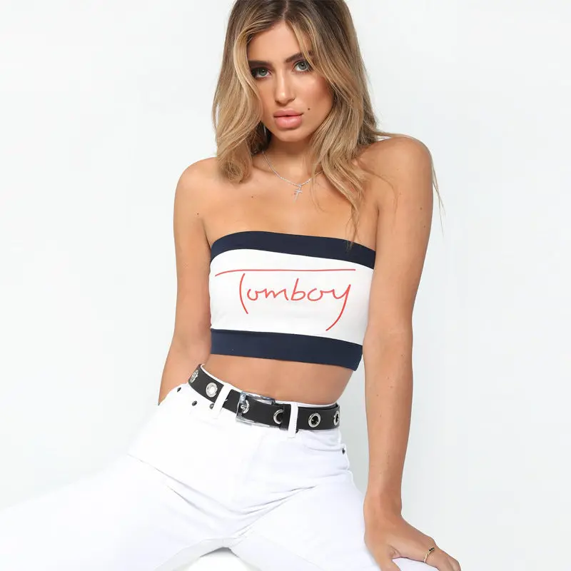 Sexy Bustier Tomboy Crop Top 1