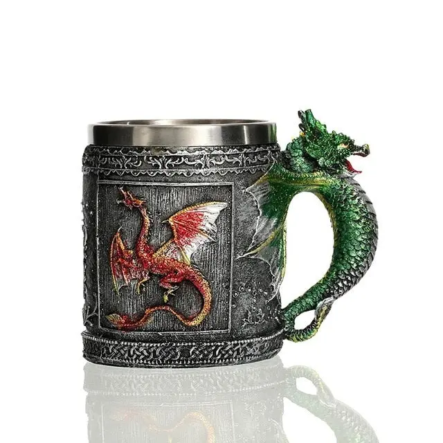 1Pcs 3D Axe Epacket Handle Viking Warrior 450Ml Skull Mug Gothic Tankard Halloween Decoration Skeleton Cup Beer Stein Man Gift 16