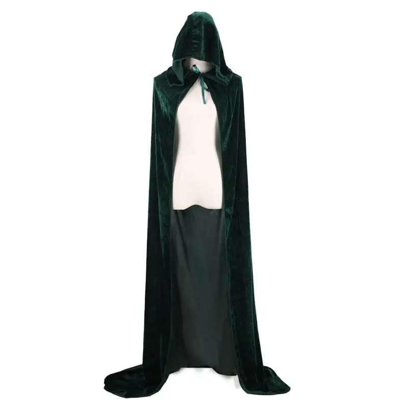 Adult Witch Long Halloween Cloaks Hood And Capes Halloween Costumes For Women Men Cosplay Costumes Velvet Cosplay Clothing 1