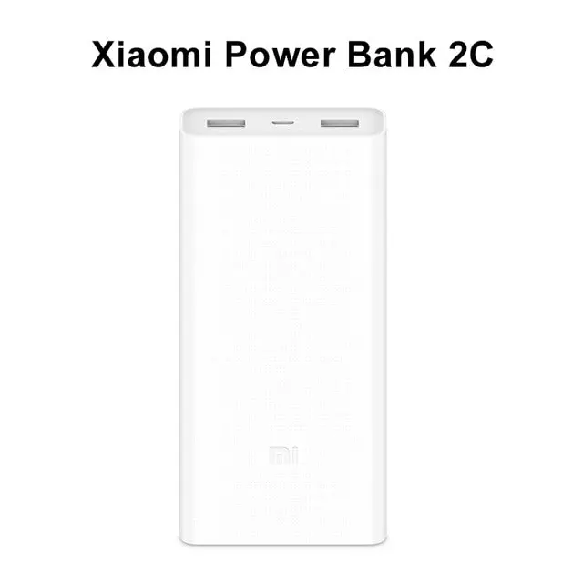 Original Xiaomi Power Bank 20000Mah 2C External Battery Portable Charging Dual Usb Qc3.0Mi 20000 Mah Powerbank Charger For Phone 6