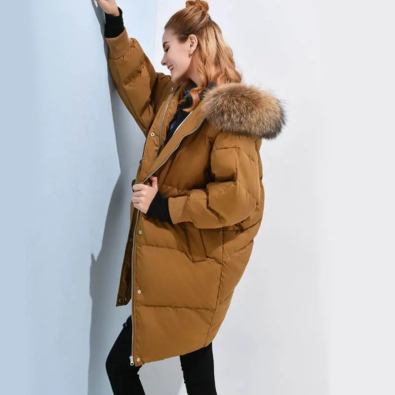 90% White Duck Down Jacket 2018 Winter Jacket Women Natural Raccoon Fur Collar Female Parka Womens Winter Jackets And Coats 1
