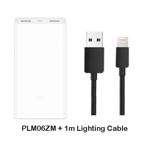 Original Xiaomi Power Bank 20000Mah 2C External Battery Portable Charging Dual Usb Qc3.0Mi 20000 Mah Powerbank Charger For Phone 5