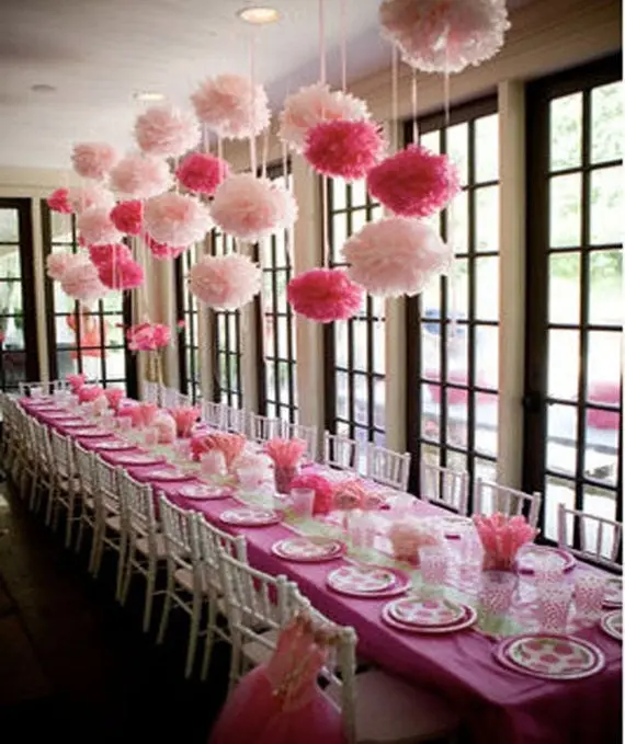 10Pcs Cute Babyshower Decoration 15Cm 6 Inch Tissue Paper Flowers Paper Pom Poms Balls Lanterns Party Decor Craft Wedding 1