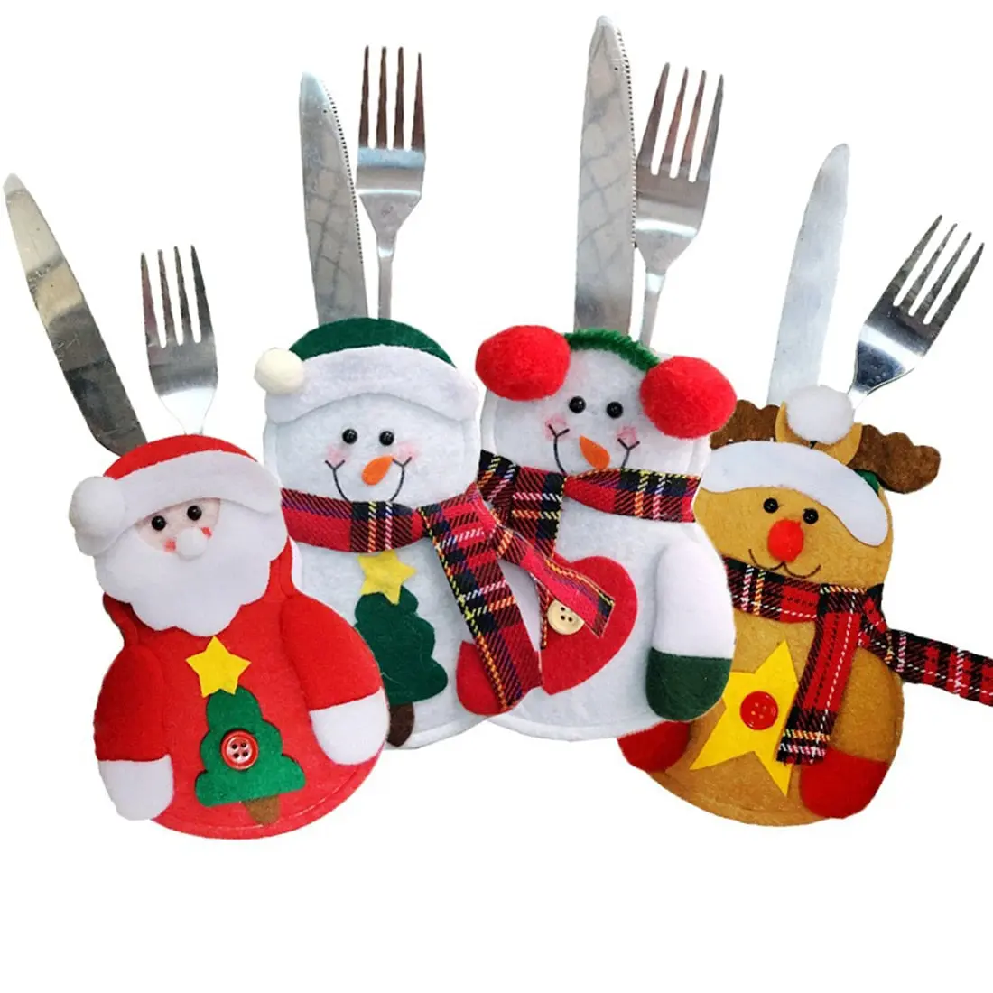 New Year Merry Christmas Knife Fork Cutlery Set Skirt Pants Navidad Natal Christmas Decorations For Home Xmas 1