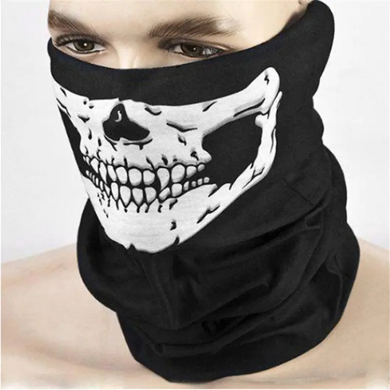 Halloween Scary Mask Festival Masks Skeleton Outdoor Motorcycle Bicycle Multi Masks Scarf Half Face Mask Cap Neck Ghost 1