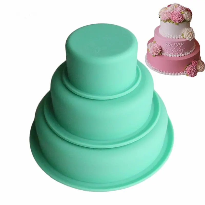 Diniwell Kitchen Bakeware Sets 3Pcs  Silicone Forms Christmas Decorations Confectionery Toaster Molds For Soap Baking Tools 1