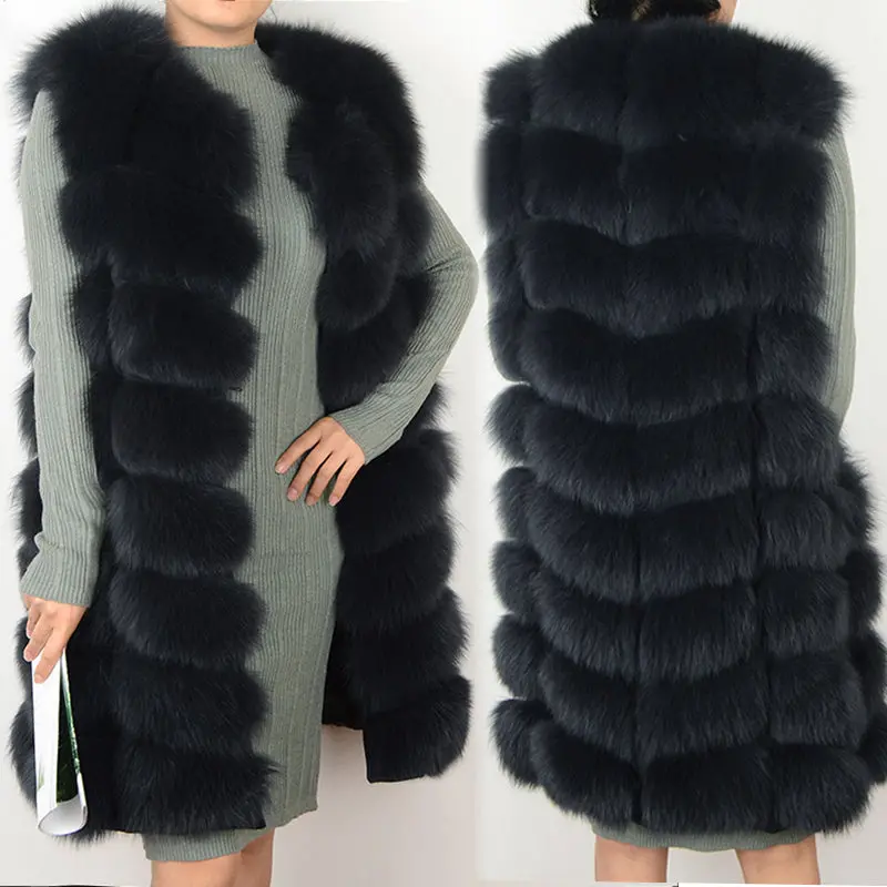 Female Coat Real Fox Fur Vest Natural Fox Fur Waistcoat Warm Winter Coat Natural Fur Coat Pretty Real Fur Coats Jacket 1