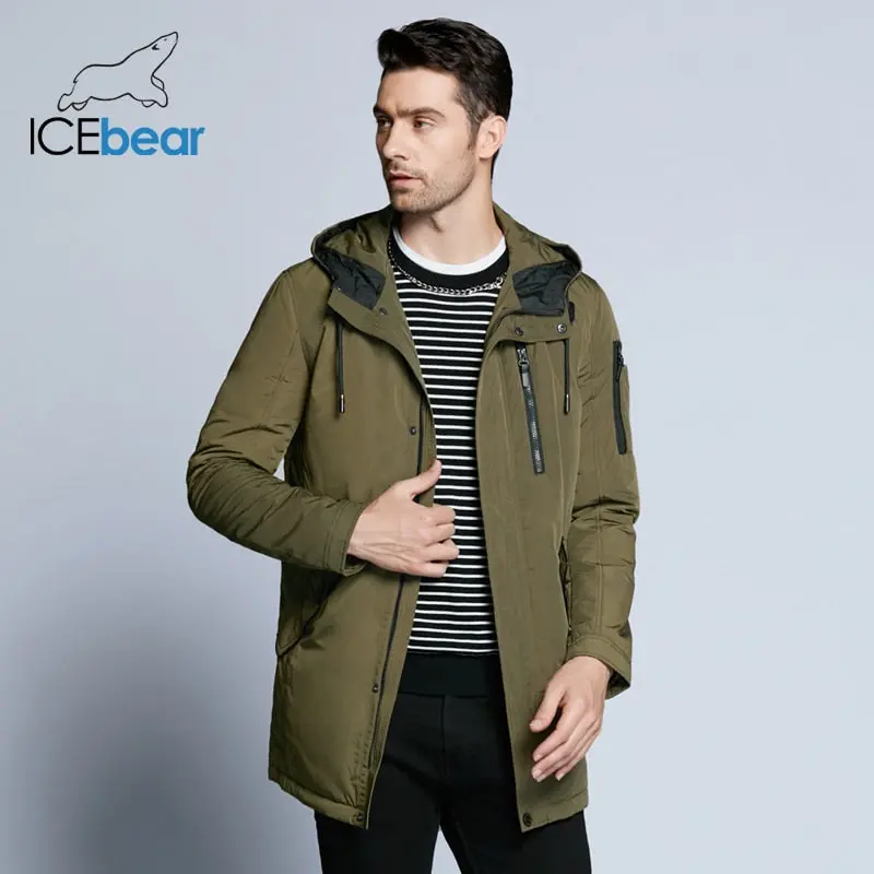 Icebear 2018 New Autumnal Men's Jacket Short Casual Coat Overcoat Hooded Man Jackets High Quality Fabric Men's Cotton Mwc18228d 1