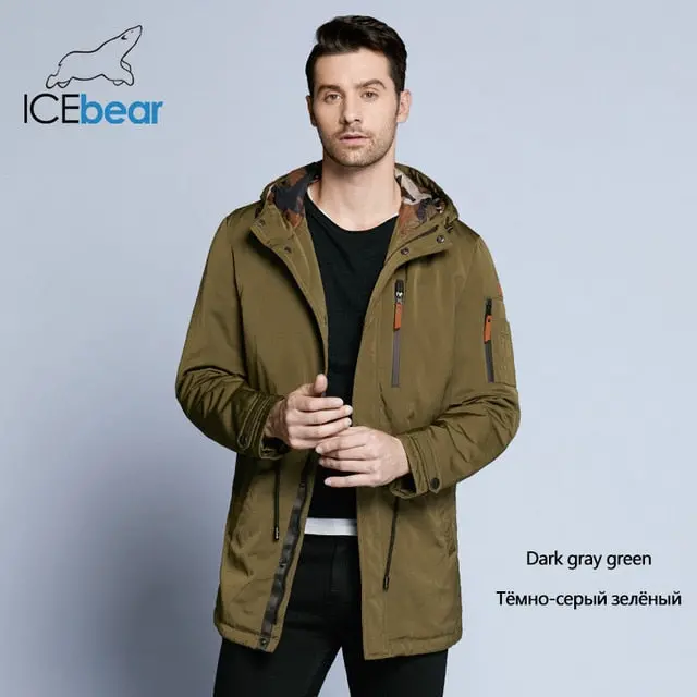 Icebear Men's Adjustable Waist Trench Coat Featuring a Detachable Hat – Stylish, Medium-Length Casual Outerwear for Autumn 2018 - Image 3