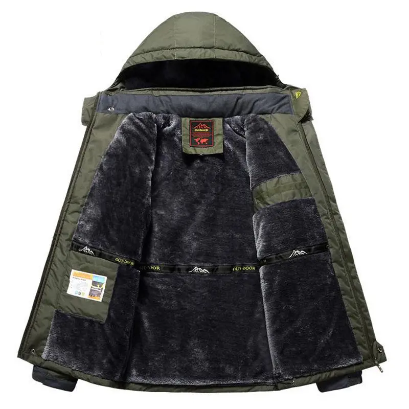 Winter Fleece Military Jackets Men Windproof Waterproof Outwear Parka Mens Windbreaker Army Raincoat Coat Plus Size 9Xl Overcoat 1
