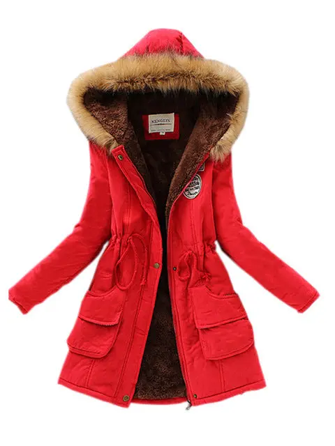 Warm, stylish winter parka for women featuring thickened cotton insulation and modern outerwear design - Image 4