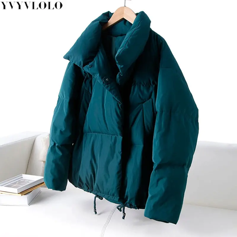 Yvyvlolo Autumn Winter Jacket Women Coat 2018 Fashion Female Stand Winter Jacket Women Parka Warm Casual  Plus Size Overcoat 1