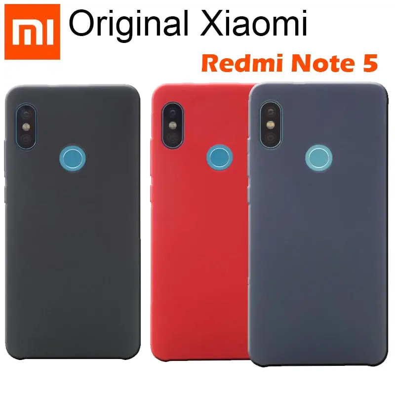 Original Xiaomi Redmi Note 5 Pro Case Cover 5.99" Snapdragon636 Phone Back Case Global Silione Soft Fiber Redmi Note 5 Note5 Pro 1