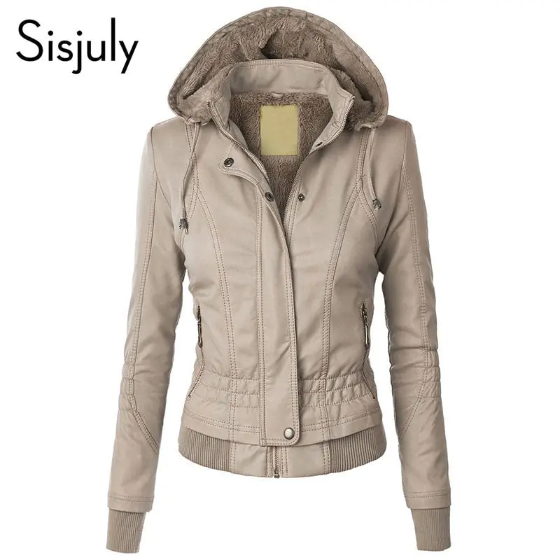 Sisjuly Jacket Coat Women 2018 Winter Autumn Slim Zipper Hooded Coat Female Warm Casual Outerwear Solid 2Xl Fall Jacket Coats 1