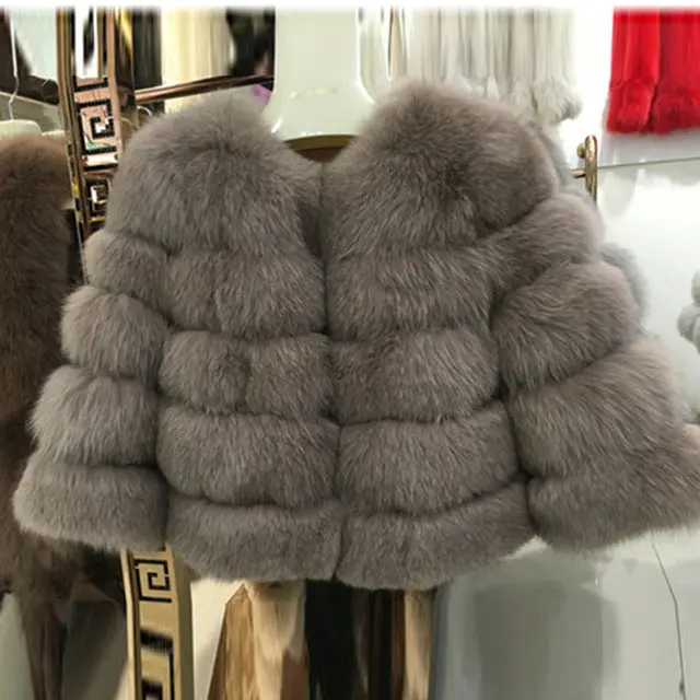 Elevate your cold-weather wardrobe with the Fursarcar Women's Real Fur Coat — a chic, short-length natural fur jacket designed for timeless luxury and modern winter style. - Image 17