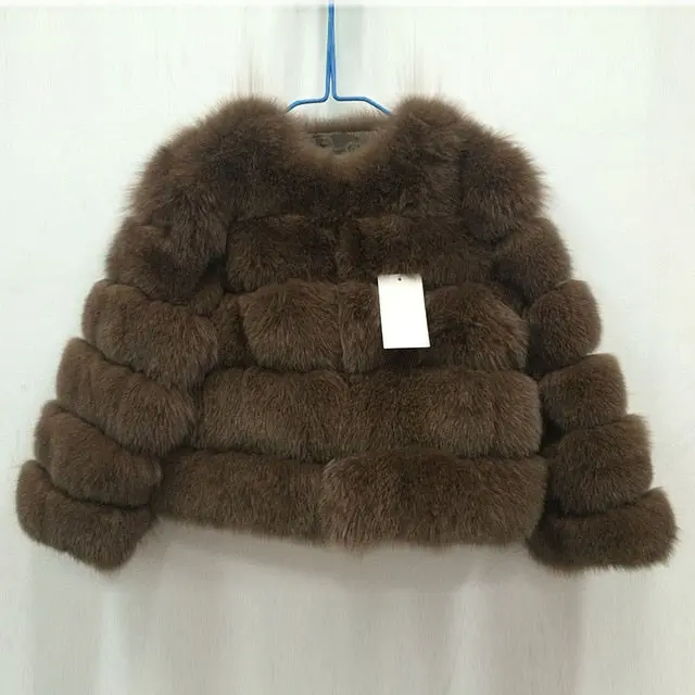 Elevate your cold-weather wardrobe with the Fursarcar Women's Real Fur Coat — a chic, short-length natural fur jacket designed for timeless luxury and modern winter style. - Image 16