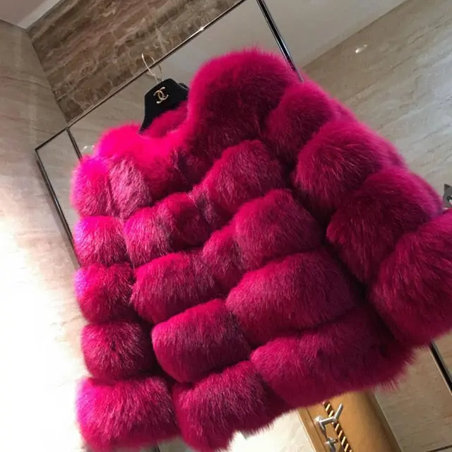 Fursarcar Real Fur Coat For Women Winter Natural Fur Jacket Fashion Short Silm Outwear Luxury Natural Real Fur Coat Real Fur 6