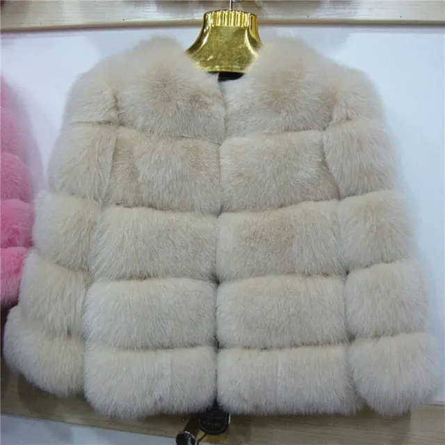 Fursarcar Real Fur Coat For Women Winter Natural Fur Jacket Fashion Short Silm Outwear Luxury Natural Real Fur Coat Real Fur 21