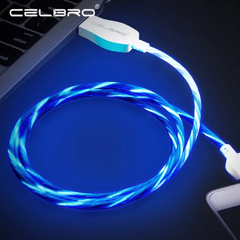 Led Luminous Micro Usb Type C Charging Cable For Iphone X 8 Huawei Honor 9 Lite Xiaomi Redmi Note 5/5A Cell Phone Charger Cabel 1