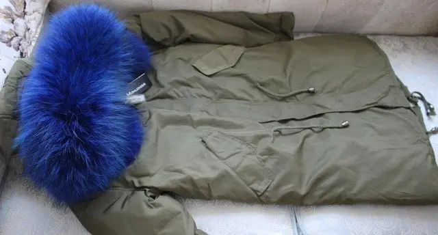 Warm White Duck Down Winter Jacket for Women – Hooded Parka with Genuine Raccoon Fur Trim - Image 3