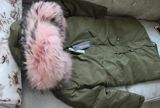 Winter Jacket Women 2018 Large Real Raccoon Fur Hooded White Duck Down Jacket Thick Warm Loose Female Parkas Women Winter Coat 9