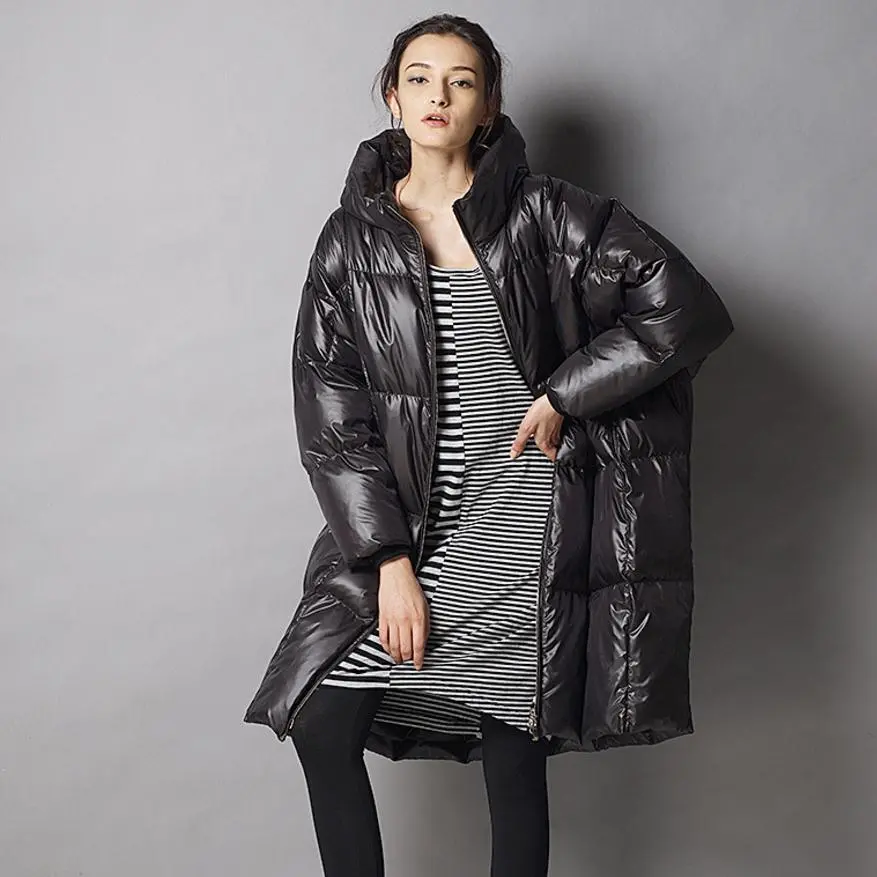 7Xl Plus Size 2018 Winter Fashion Brand Hooded 90% Duck Down Jacket Female Longer Thicker Down Feather Filler Warm Coat Wj1469 1