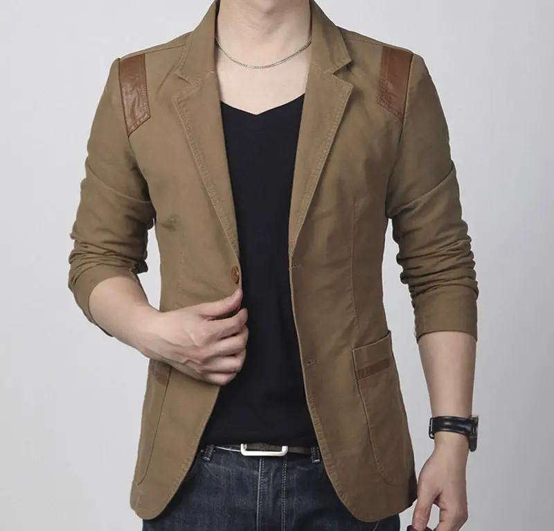 Casual Leather Blazer 1
