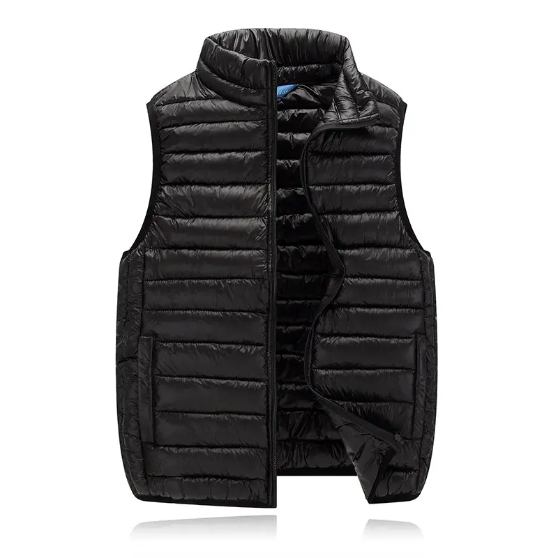 Men White Duck Down Jacket Coat Parka Vest Waistcoat 2018 New Autumn Winter Fashion Men's Clothing Outerwear Overcoat 1