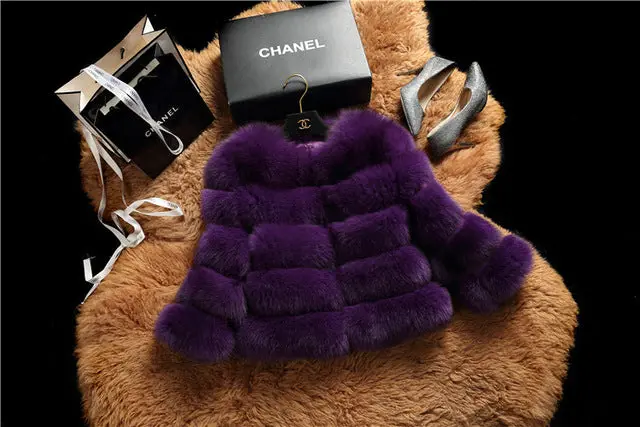 Fursarcar Real Fur Coat For Women Winter Natural Fur Jacket Fashion Short Silm Outwear Luxury Natural Real Fur Coat Real Fur 3