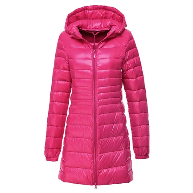Lasperal Women's Lightweight Winter Down Jacket with Hood – 90% Duck Down, Slim-Fit Warm Parka - Image 11