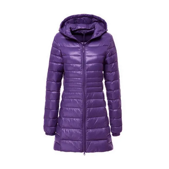 Lasperal Women's Lightweight Winter Down Jacket with Hood – 90% Duck Down, Slim-Fit Warm Parka - Image 4