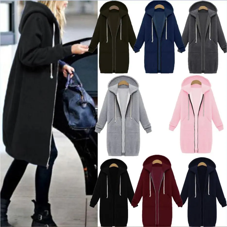 2018 Autumn Winter Coat Women Jacket Plus Size 5Xl Ladies Retro Zipper Up Bomber Women Jacket Hat Casual Coat Outwear 1
