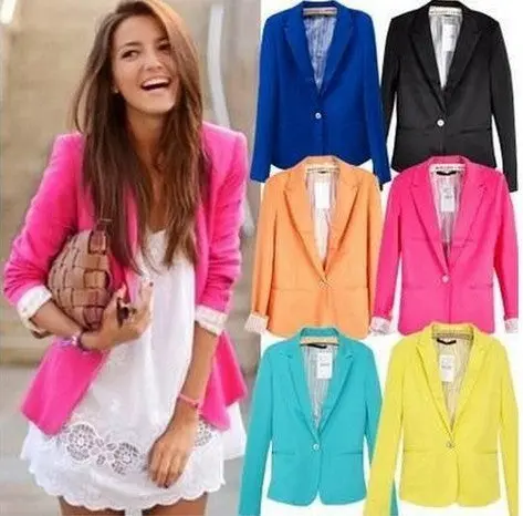 Lowest Fall Promotion  Blazer Women Suit Blazer Foldable Brand Jacket  Spandex With Lining Vogue Refresh Blazers Free Shipping 1