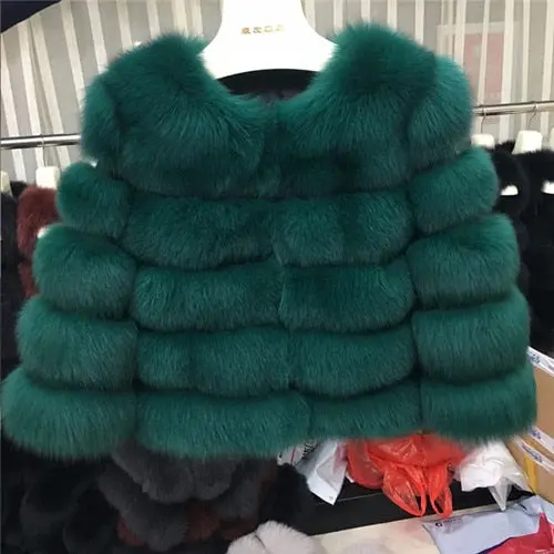 Elevate your cold-weather wardrobe with the Fursarcar Women's Real Fur Coat — a chic, short-length natural fur jacket designed for timeless luxury and modern winter style. - Image 24