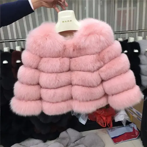 Elevate your cold-weather wardrobe with the Fursarcar Women's Real Fur Coat — a chic, short-length natural fur jacket designed for timeless luxury and modern winter style. - Image 21