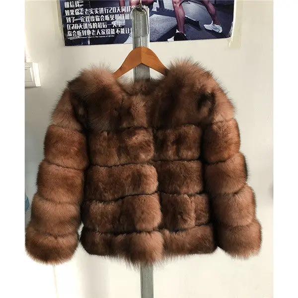 Fursarcar Real Fur Coat For Women Winter Natural Fur Jacket Fashion Short Silm Outwear Luxury Natural Real Fur Coat Real Fur 4