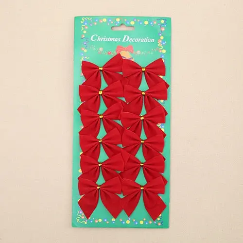 12 Pcs/Lot Pretty Bow Tie Christmas Tree Ornaments Christmas Pendant Tree Decoration Baubles 2019 New Year Decorations For Home 2