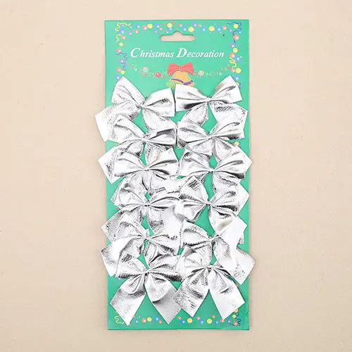 12 Pcs/Lot Pretty Bow Tie Christmas Tree Ornaments Christmas Pendant Tree Decoration Baubles 2019 New Year Decorations For Home 3