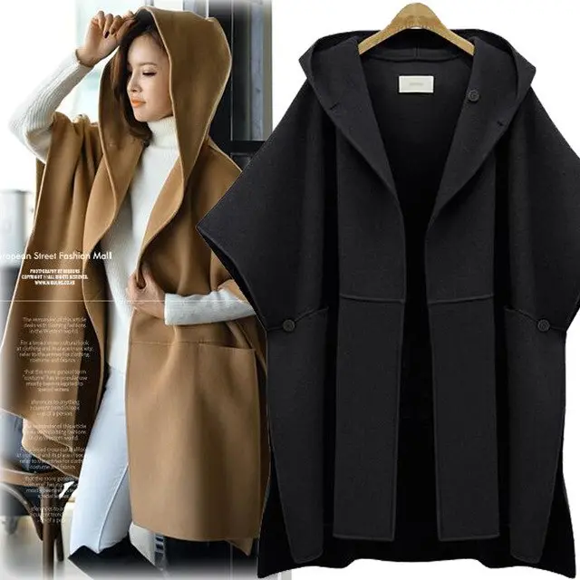 Stylish batwing sleeve cardigan coat for women — perfect fall and winter outerwear in inclusive plus size 4XL - Image 4