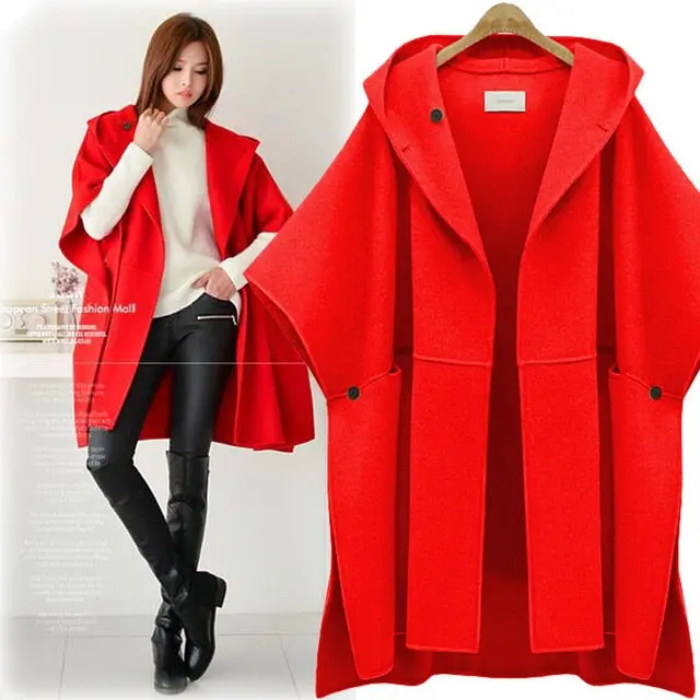 Stylish batwing sleeve cardigan coat for women — perfect fall and winter outerwear in inclusive plus size 4XL - Image 3
