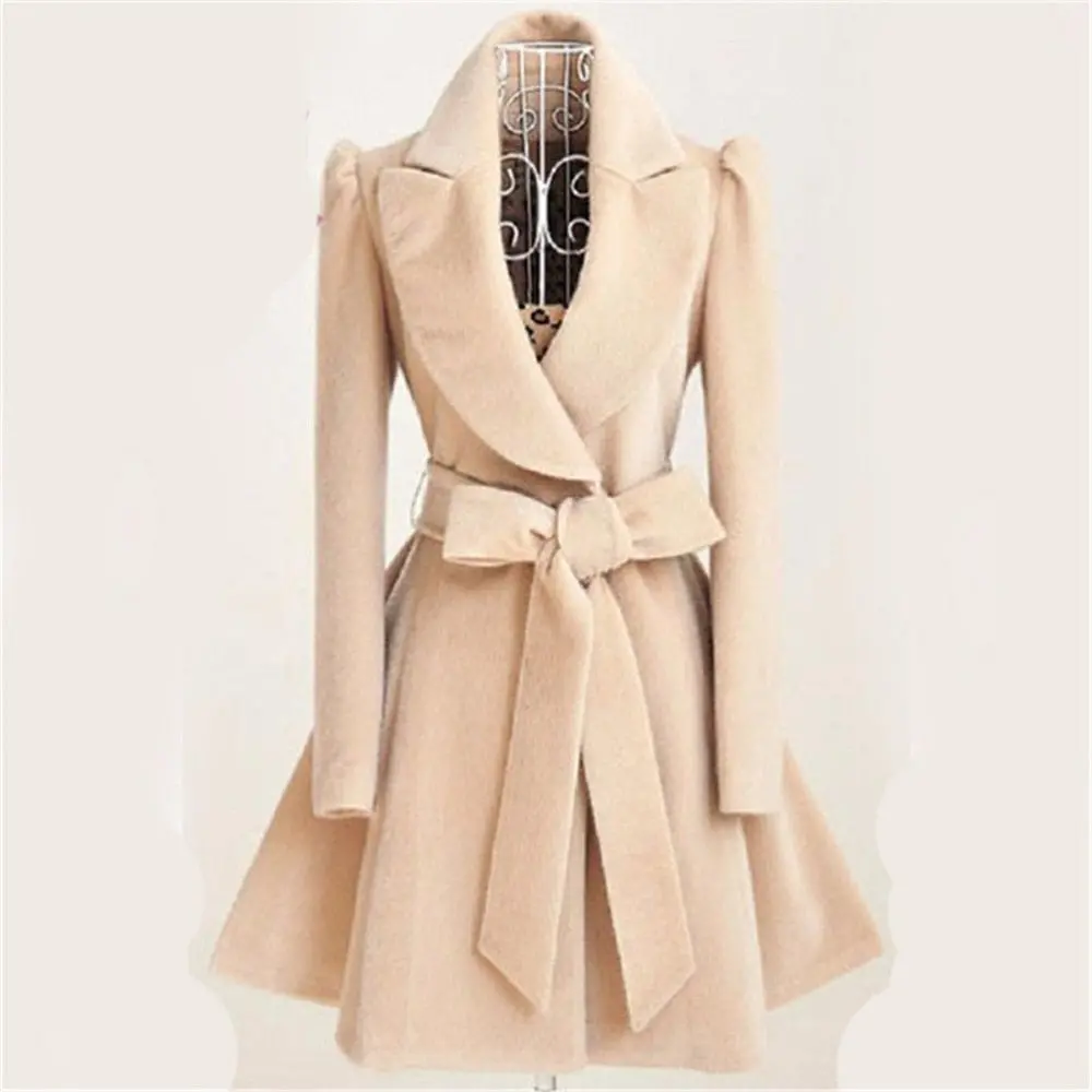 2017 Especially Long Trench Coat For Women Slim Female Coat Sashes Down Windbreaker Outerwear Autumn Winter Female Trench Coat 1