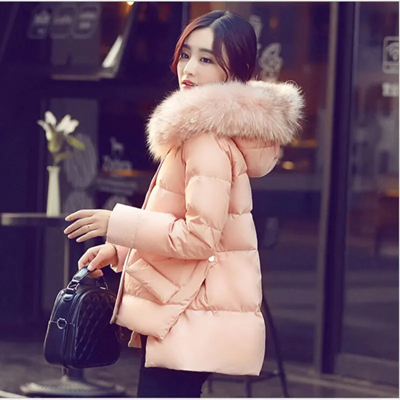 Women Parka 2015 Long Sleeve Warm White Duck Down Winter Jacket Women Parka Cloak Coat Winter Coat Women Manteau Femme L218 1