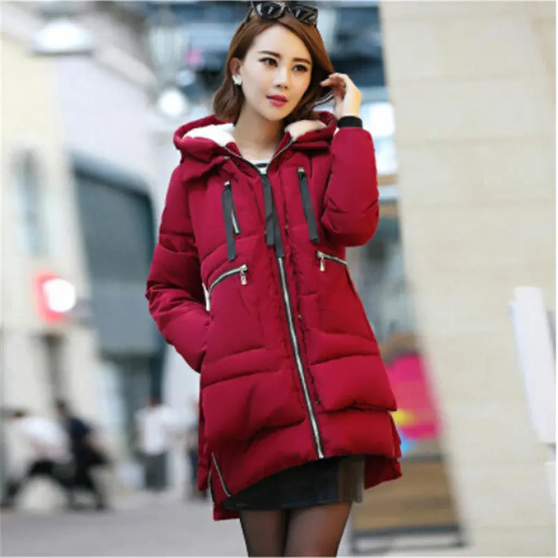 Ailooge 2017 Winter Jacket Women New Europe Style Fashion Loose Coat Female Medium Long Plus Size Down Park Jackets For Women 1