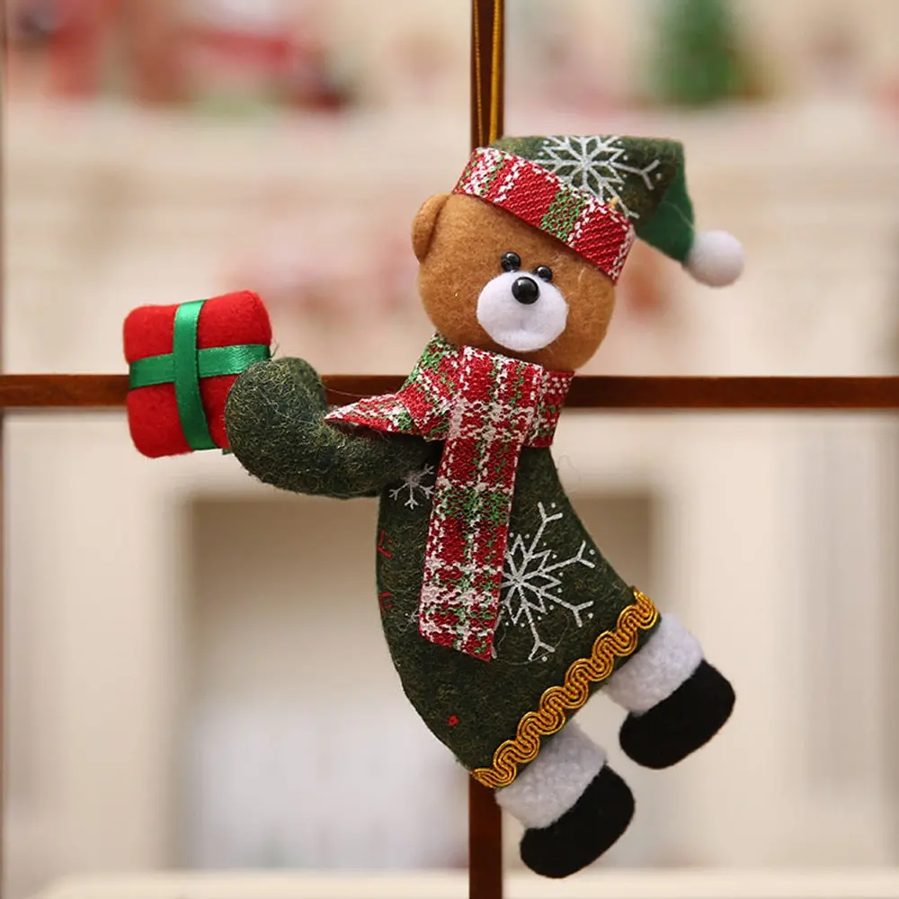 Merry Christmas Ornaments Gift Santa Claus Snowman Tree Cloth Toy Doll 18*10Cm Christmas Decorations Hang Enfeites De Natal Nt# 1